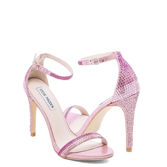 Steve Madden - Stecy R Pink Heels with Rhinestones - Picture 1 of 8